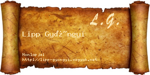 Lipp Gyöngyi névjegykártya